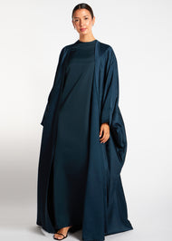 Open Abaya Mineral Blue