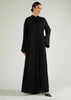 Panelled Abaya Black