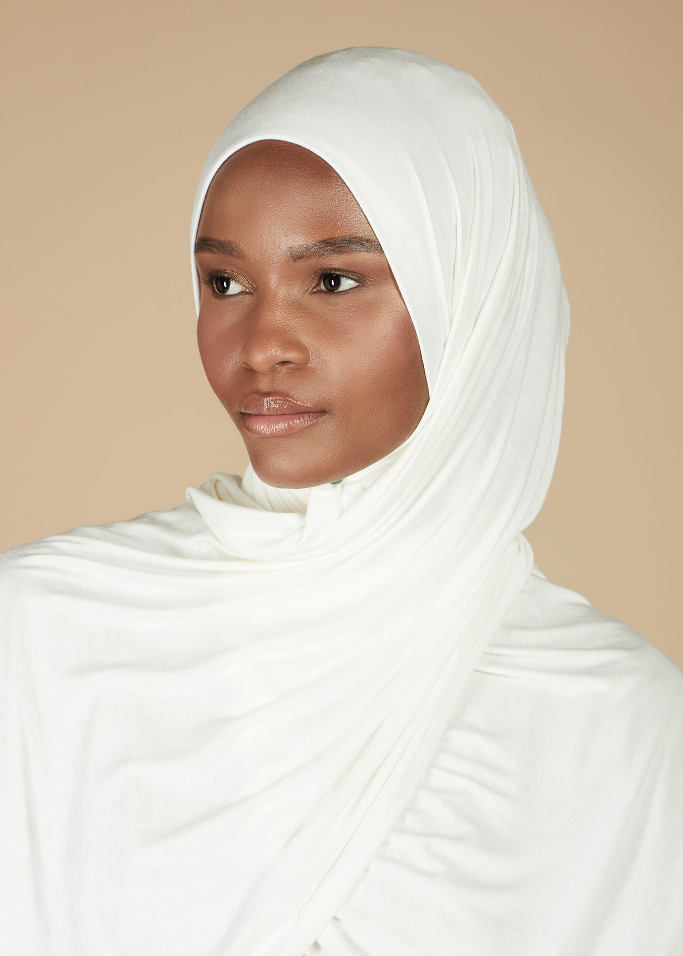 Pearl White Jersey Hijab – Aab