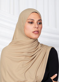 Pewter Ribbed Jersey Hijab