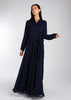 Chiffon Wrap Abaya Navy