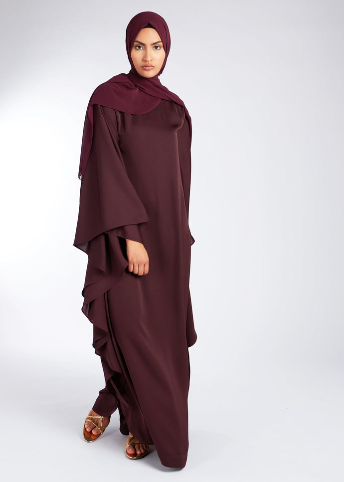 Floaty Kaftan Maroon | Kaftans | Aab Modest Wear