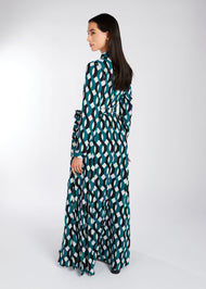 Geo Print Maxi Dress | Maxi Dresses | Aab Modest Wear