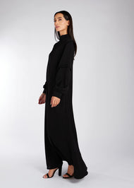 Layered Sleeve Abaya Black | Abayas | Aab Modest Wear