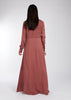 Rimmed Button Maxi Rosewood