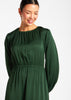 Pleated Abaya Green