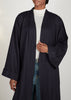 Linen Open Abaya Navy | Abayas | Aab Modest Wear