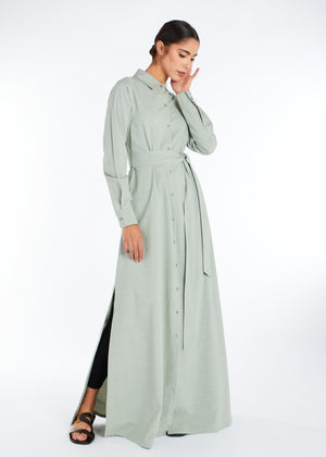 Sage Linen Maxi Dress | Maxi Dress | Aab Modest Wear