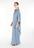 Shirted Kaftan Columbia Blue | Abayas | Aab Modest Wear