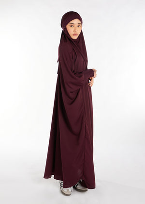 Jilbab Maroon - Prayer Outfit | Abayas | Aab Modest Wear