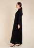 Rib Neck Kaftan Black