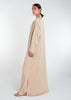 Self Print Satin Open Abaya