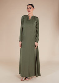 Self-Print Rea Abaya Olive