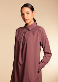 Shirted Abaya Taupe