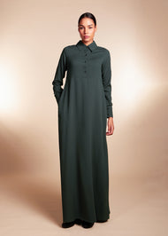 Shirted Maxi Dark Green - Final Sale