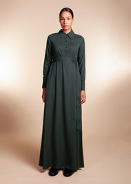 Shirted Maxi Dark Green - Final Sale