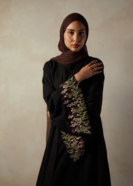 Black Thistle Open Abaya