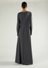Side Pleat Abaya Charcoal