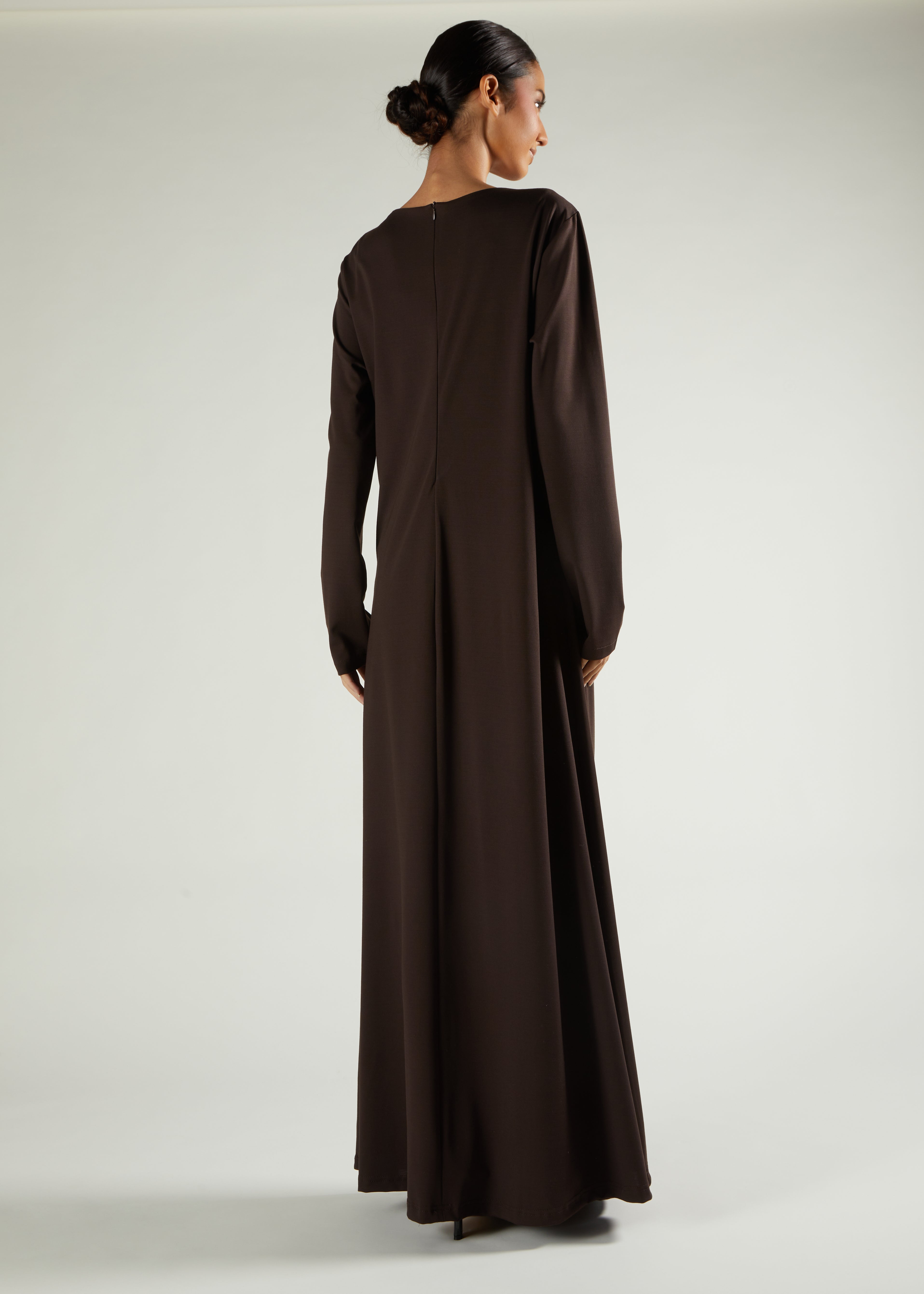 Side Pleat Abaya Dark Brown | Modest Abayas | Aab Modest Wear Side Pleat Abaya Dark Brown | Modest Abayas | Aab Modest Wear