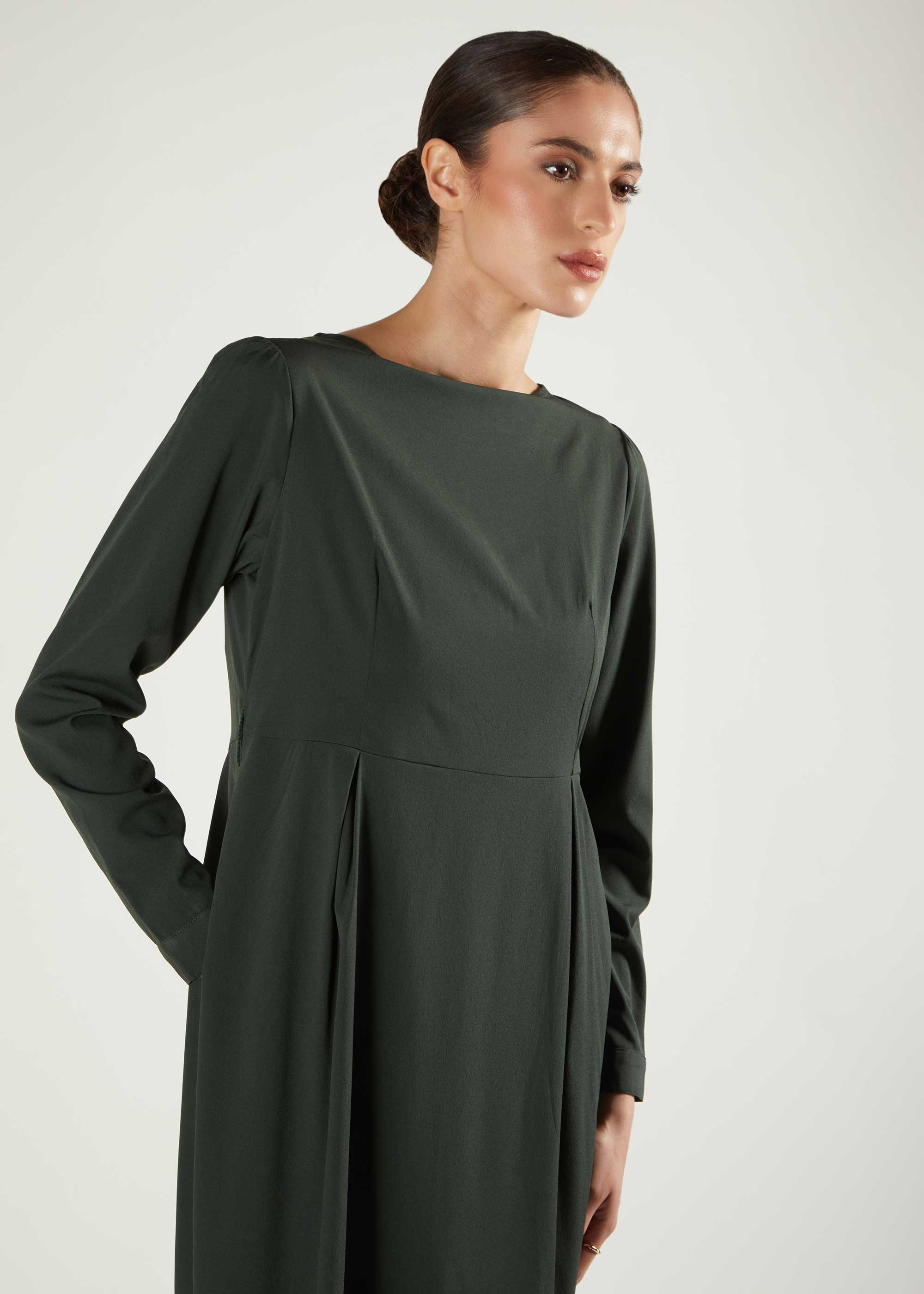 Skirted Abaya Dark Green | Modest Abayas | Aab Modest Wear Skirted Abaya Dark Green | Modest Abayas | Aab Modest Wear