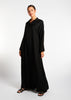 Sleek Polo Abaya Black