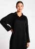 Sleek Polo Abaya Black