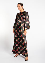 Soft Satin Floral Maxi