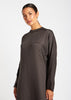 Soft Seam Abaya Charcoal