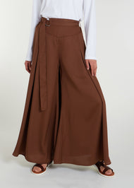 Full Flare Trousers Chocolate