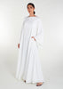 Bell Sleeve Abaya White