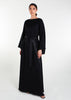 Bell Sleeve Abaya Black