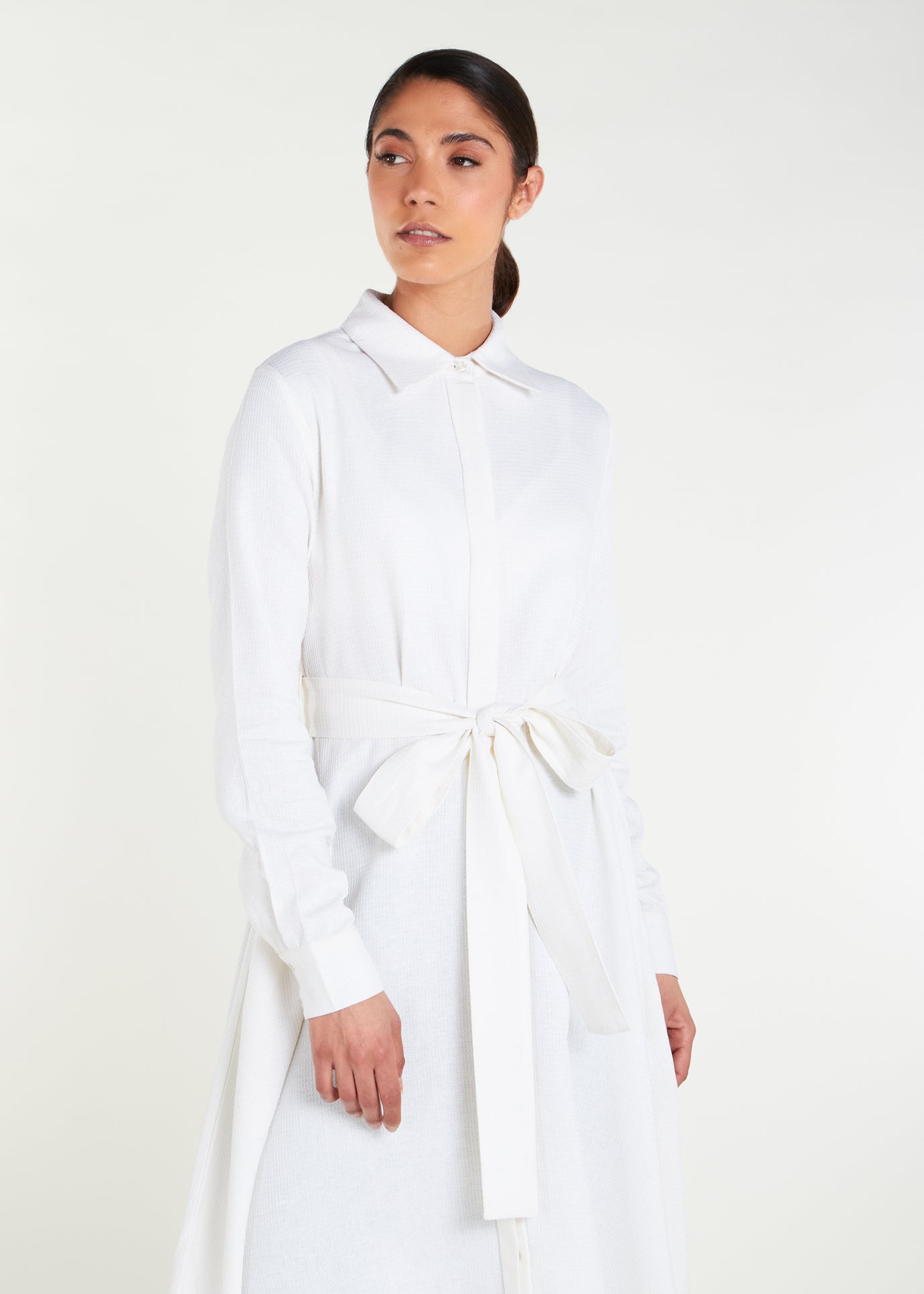 Shirted Maxi White | Modest Maxi Dresses | Aab Modest Wear Shirted Maxi White | Modest Maxi Dresses | Aab Modest Wear