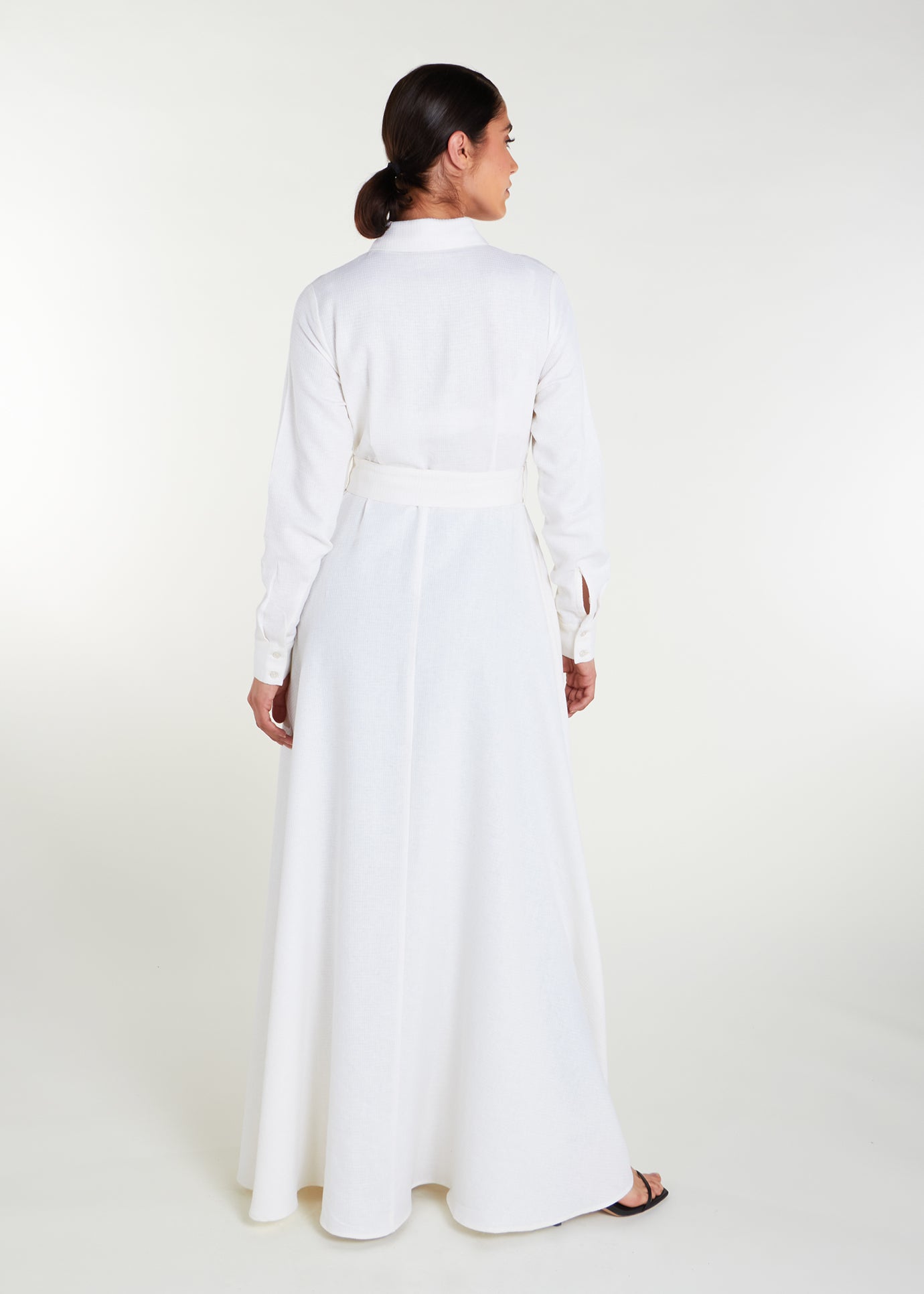 Shirted Maxi White | Modest Maxi Dresses | Aab Modest Wear Shirted Maxi White | Modest Maxi Dresses | Aab Modest Wear