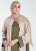 Two Tone Open Abaya Nude