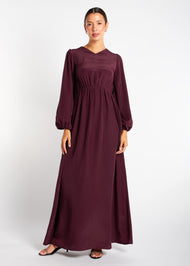 Sweetheart Neck Maxi Plum