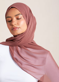 Tea Pink Crepe Hijab