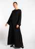 Textured Fan Sleeve Abaya