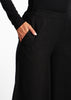 Textured Flared Trousers Black