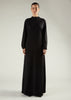 Turtle Neck Abaya Black