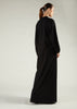 Turtle Neck Abaya Black