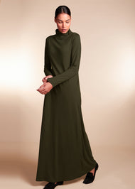 Turtle Neck Maxi Olive - Final Sale