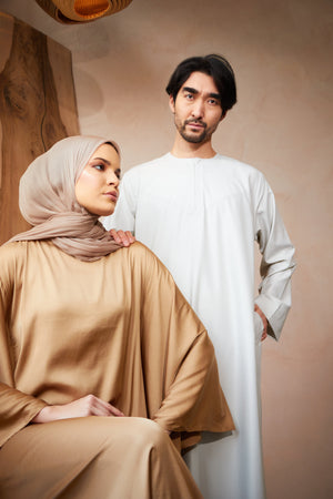 Floaty Kaftan Muted Gold | Abayas | Aab Modest Wear
