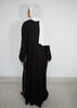 Black Cotton Open Abaya