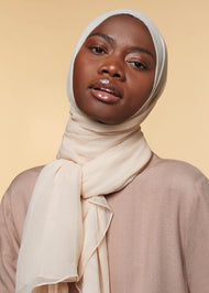 Vanilla Chiffon Silk Hijab | Hijabs | Aab Modest Wear