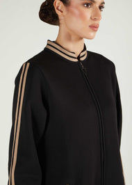 Varsity Abaya Black