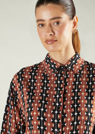 Black & Brown Print Maxi