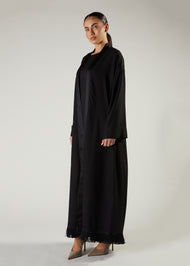 Tassel Hem Open Abaya