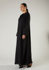 Self Stripes Abaya Black