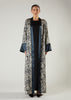 Ink Print Satin Kimono