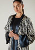 Ink Print Satin Kimono
